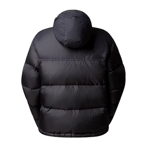 Manteau d'hiver pour homme en laine noire écologique, col montant, fermeture éclair sur le devant, coupe décontractée, épais et chaud - Product Image 2