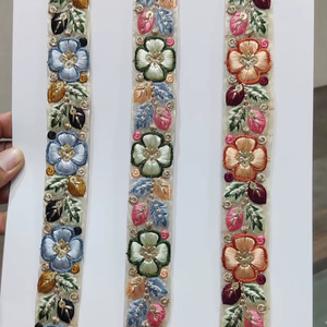 Tissu de dentelle brodée de haute qualité pour robe, garniture en dentelle brodée, décoration de vêtements, fournisseur en gros - Product Image 1