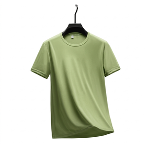 T-shirt Homme Hip Hop Oversize 100% Coton Biologique Tissé Grande Taille Design Uni Manches Courtes Écologique - Product Image 1