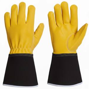 Gants de soudage de qualité supérieure à vendre, gants de soudage à prix de gros, gants en cuir pour cheminée, camping et extérieur - Product Image 6