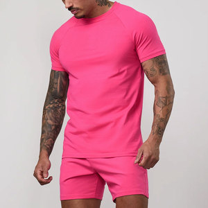 New Arrival Men Summer Casual Short Sleeve T Shirts & Shorts Twin <b>Set</b> 100% Cotton Breathable Customized Color OEM - Product Image 3