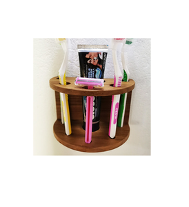 Classic Square Wooden <b>Toothbrush</b> <b>Holder</b> Multifunctional Eco-Friendly Bathroom Storage Accessories At Acceptable Price - Product Image 6