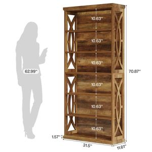 Libreria Alta in Lana e Misto Lana per Donna, Elegante Scaffale per Esporre Libri o Decorazioni - Product Image 2
