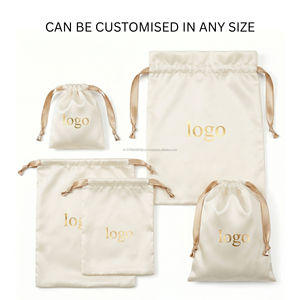 Custom Logo Satin Dust Bags <b>Drawstring</b> Storage Pouches for Handbags Clothing Packaging Reusable Gift Bags - Product Image 4