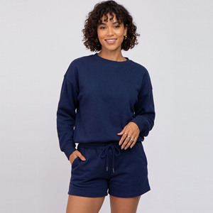 Women Fleece Shorts Set / Ladies Sweatshirt Jogger Sweat Short Two Piece Loose Fit Sweat Shorts Set Women - Product Image 1