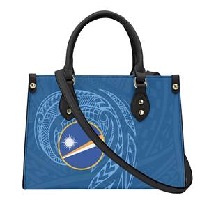 Nuevo Diseño Personalizado, Bolso Tote Impermeable de Cuero PU con Estampado, Cierre de Cremallera, Gran Capacidad, Polinesia, Micronesia 54 - Product Image 1