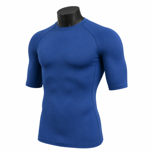 Mens Short Sleeve <b>Compression</b> <b>Shirt</b> Breathable Eco-Friendly Quick Dry Base Layer Rash Guard for Workout Gym Fitness - Product Image 5
