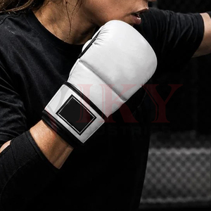 Équipement d'entraînement d'arts martiaux durable, léger et tendance, fabrication OEM/ODM, gants de combat MMA personnalisés avec bordure blanche et noire - Product Image 4