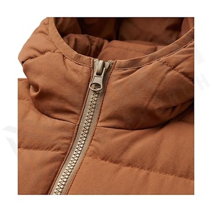 Hooded Quilted Waterproof <b>Bubble</b> Jacket Black Full Sleeve Winter Windproof Cotton Shell Knitted Fabric Polyester Filling Stand - Product Image 4