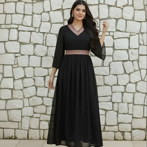 chinese dress ladies Avec Les Filles Women's Puff Sleeve Studded Shirt - Black main image 0