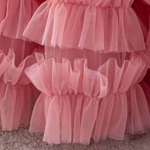 Robe de princesse en gros à volants superposés et papillons pour filles, élégante robe de soirée en tulle bouffant pour anniversaire, tenue de demoiselle d'honneur pour mariage - Product Image 5
