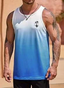 Débardeur en coton pour homme, sans manches, respirant, pour la gym, l'été, fitness, couleur unie, athlétique - Product Image 4