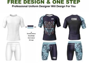 Conjunto de Compresión de Manga Larga con Impresión por Sublimación sin Costuras, Ropa Deportiva Transpirable de Primera Calidad, Rashguard y Leggings para MMA - Product Image 2