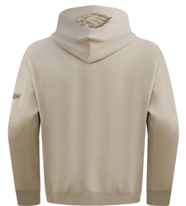 Unisex <b>Black</b> Solid <b>Fleece</b> Zip-Up Hoodie Eagle Embroidered Logo Raglan Sleeve Casual Sweatshirt Regular Fit Winter Wear <b>BLACK</b> - Product Image 6