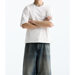 Camiseta de Manga Corta para Hombre, Corte Regular, 100% Algodón, Estilo Urbano, Logotipo Personalizado, Cuello Redondo, Ecológica, OEM - Product Image 1