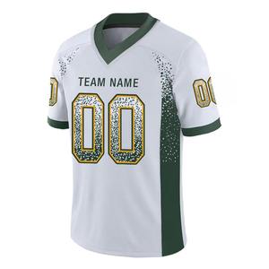 Maillots de football américain personnalisés de haute qualité à col en V, respirants, grande taille, extensibles dans quatre directions, imprimés par transfert thermique - Product Image 5