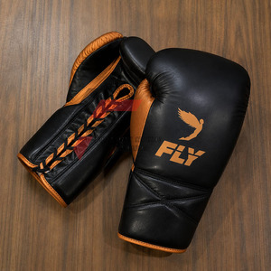 Nouvel ensemble de boxe noir et or, modèle professionnel, avec gants de boxe en cuir véritable, protection tête et entrejambe, pour entraînement et sparring. - Product Image 3