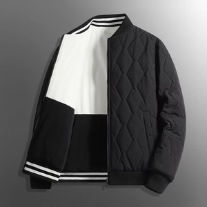 Warm Bomber <b>Jacket</b> Two Sided Wear <b>Thick</b> <b>Fleece</b> Stand Canvas New Streetwear Oversize Warm Coat Variety - Product Image 2