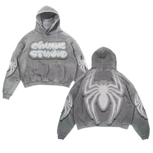 Sweat à capuche unisexe personnalisé 100 % coton épais, coupe oversize, vierge, pour hommes et femmes, streetwear, OEM ODM, vente en gros - Product Image 1