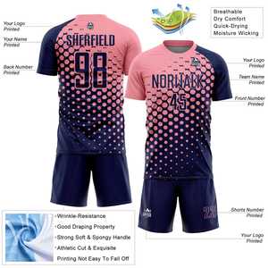 Conjunto de Camiseta de Fútbol Sublimada a Precio Accesible, Cuello Redondo, Manga Corta, Diseño Personalizado, Uniforme de Fútbol para Adultos - Product Image 6