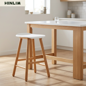 Modern Contemporary Wood Counter Height Chair with Ergonomic Seat Durable Design for Living Room <b>Stool</b> & Ottoman Use in Hotel - Product Image 1