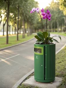 Cubo de Basura Decorativo Moderno TH-CTC-001 con Jardinera Integrada, Cubo de Basura Interior de Lujo con LED, Cubo de Basura Artístico para Vestíbulo de Hotel - Product Image 3