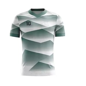 Maillot de football personnalisable en maille/mélange polyester respirant à séchage rapide, impression numérique, emplacements pour logo personnalisé, unisexe, manches courtes, été - Product Image 1