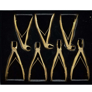 Juego de 7 piezas de instrumentos manuales de acero inoxidable para el cuidado bucal profesional en hospitales y uso clínico. - Product Image 3