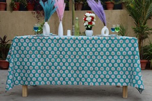 Nappe en coton faite main de qualité supérieure, la plus vendue, motif uni moderne, écologique, personnalisable, pour table carrée, usage quotidien - Product Image 4