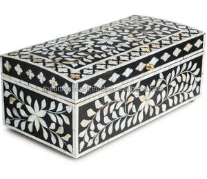 Boîte de rangement pour bijoux élégante en nacre véritable, parfaite pour organiser des bagues, colliers, design Artisan Craft - Product Image 4