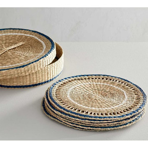 Hot Product Natural Rattan Charger Plates OEM Customize Sizes Variety of Colors Handmade Rattan <b>Placemat</b> for Table Decoration - Product Image 2