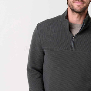 Sweat-shirt classique pour homme à col zippé, manches longues, tissu doux et chaud, coupe confortable, parfait pour l'entraînement sportif - Product Image 5