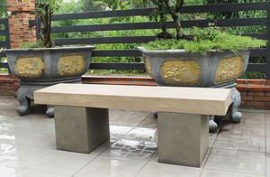 Large Modern Rectangular Outdoor Concrete <b>Bench</b> Durable Patio <b>Bench</b> with Perfect Waterproof Seat - Product Image 6