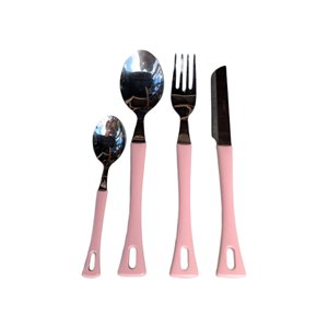 Ensemble de couverts en acier inoxydable noir 5 pièces avec manche martelé diamanté, couteau, fourchette et cuillère pour la maison, l'hôtel et la restauration - Product Image 2