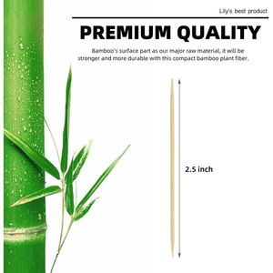 2400 Stuzzicadenti in Bambù a Doppia Punta, Spiedini in Legno per Antipasti e Pulizia dei Denti - Product Image 1