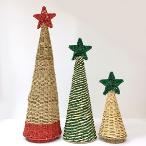 Sculpture d'ange de qualité supérieure, ornement de Noël, anges en jonc de mer, décoration en jonc de mer tressé - Product Image 6