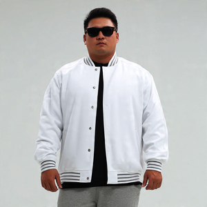 Button Down Plus Size Varsity <b>Jacket</b> <b>Men</b> Crew Neck <b>Long</b> Sleeve Varsity <b>Jackets</b> <b>Men's</b> Windproof Varsity <b>Jacket</b> <b>Mens</b> - Product Image 1