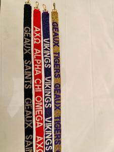 Correa de Bolso Bordada a Mano con Cuentas de Cristal de la Marca CRYSTAL CRAFT, Personalizable con Nombre, para Uso Escolar, en Estadios y Eventos Deportivos - Product Image 5