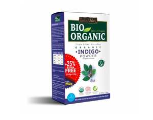 Polvo de índigo orgánico e herbal 100% natural de Indus Valley Bio Organic, para teñir el cabello de forma natural, detiene la canilación precoz. - Product Image 5