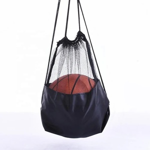 Zexel ZS-004 Black Mesh <b>Drawstring</b> <b>Backpack</b> Polyester Light Large Capacity Reusable Softback for Travel Outdoor Sports - Product Image 6