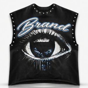Glory Custom <b>Cropped</b> Graphic Tank <b>Top</b> New Trendy Style Sleeveless Rhinestone T Shirt <b>For</b> Unisex Street Wear - Product Image 1