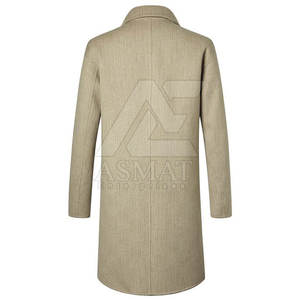 Manteau long en laine pour homme moderne, élégant et chaud, coupe ajustée, idéal pour l'hiver - Product Image 6