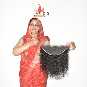 HD 13*<b>6</b> Frontal raw 100% Unprocessed Deep Wave Indian Temple Virgin Women Natural <b>Color</b> Black Vendors Human <b>Hair</b> Extensions - Product Image 4