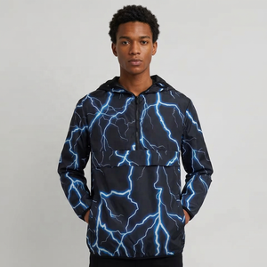 ROLEIN Unisex Eco-Friendly 100% Polyester <b>Fleece</b> <b>Thick</b> Bomber <b>Jacket</b> Zipper Closure Crew Neck Sublimation Print Winter Front - Product Image 5
