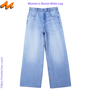 Pantalon large décontracté pour femme avec taille double superposée plissée horizontalement, élégant, en tissu BCI et recyclé, confectionné à partir de 9,88 oz de tissu. - Product Image 1