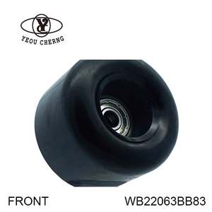 Roues de patins à roulettes en PU 63*43mm, pièces de rechange pour patins à roulettes à double rangée, roues en PU haute élasticité - Product Image 3