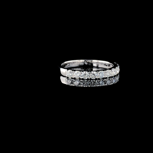 Bague RAHA EXPORT RJ144 en or blanc 14 carats plaqué rhodium avec diamant de laboratoire serti à griffes, brillance éclatante et design classique et tendance - Product Image 3