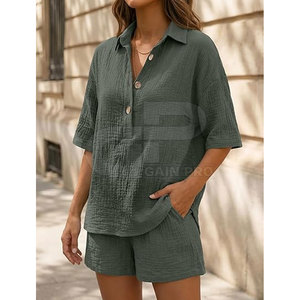 Simple Style 2026 Women Summer Shorts <b>Set</b> Ladies Two Piece Short Suit With Comfortable Fabric Modern Summer Outfit - Product Image 5