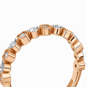 Anillo de Boda de Lujo con Diamantes Cultivados en Laboratorio, Corte Redondo, Multicorte, para Mujer, en Oro de 10K, 14K, 18K, Plata 925, 935 - Product Image 4