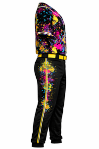 Camiseta de Béisbol Personalizada para Hombre con Logotipo, Diseño Vibrante con Salpicaduras de Pintura, Uniforme con Nombre y Número, Tallas Grandes, Suministro OEM - Product Image 5